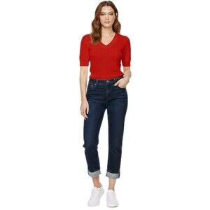 Hudson Women's Mid-Rise Straight Jeans Size 8 / 29 Obscurity Dark Blue 29"Inseam